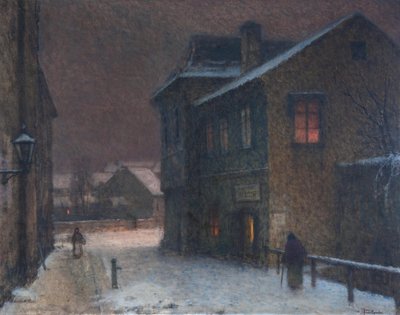 Strada nella neve, 1907-1909 da Jakub Schikaneder