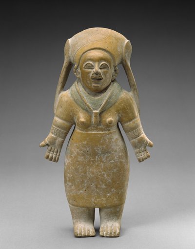Figura femminile in piedi da Jama Coaque culture