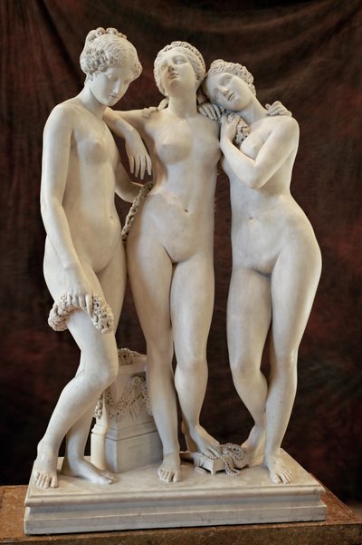Les Trois Graces - le tre Grazie., Salone 1831 ... da James (1790 1852) Pradier