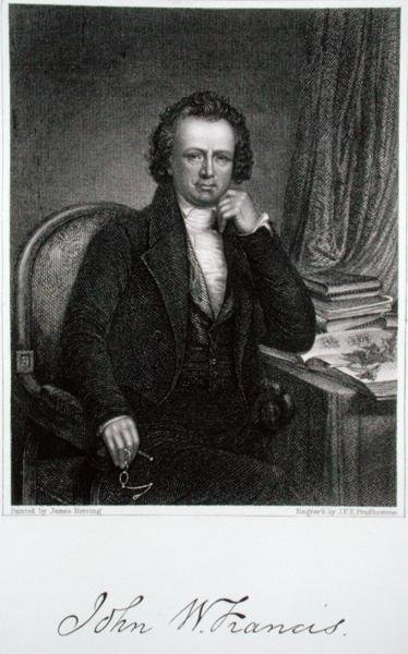 John W. Francis (1778-1861), inciso da John Francis Eugene Prud