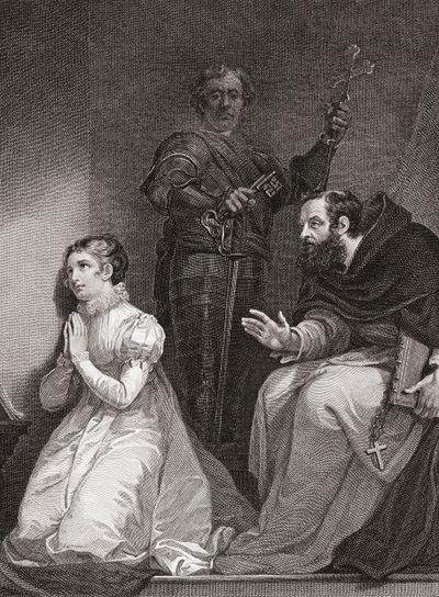 John Feckenham visita Lady Jane Grey nella Torre di Londra da James (after) Northcote