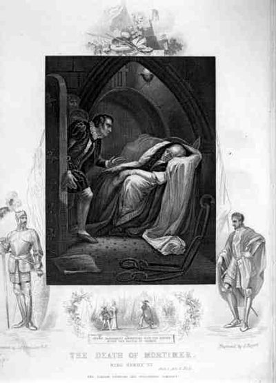 La Morte di Mortimer, Atto II Scena 5, in Enrico VI (Parte I) di William Shakespeare, inciso da J. Rogers da James (after) Northcote