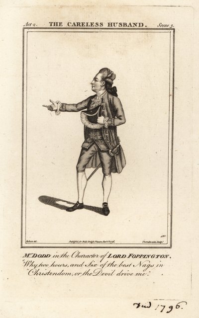 Mr James William Dodd nel ruolo di Lord Foppington in 