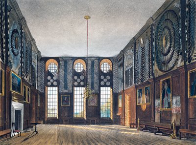 Camera della guardia, incisione di Richard Reeve, basata su un disegno di James Stephanoff, da The History of the Royal Residences da James (after) Stephanoff
