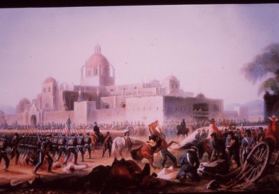Guerra messicano-americana (1846-48), truppe statunitensi attaccano San Mateo a Churubusco da James (after) Walker