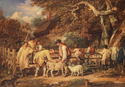 Tosatura delle pecore, c.1820 da James (after) Ward