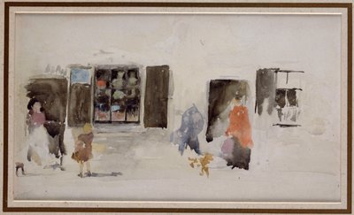 Un negozio in Bretagna con finestre chiuse da James Abbott McNeill Whistler