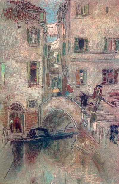 Un canale secondario, Venezia, XIX secolo, 1904 da James Abbott McNeill Whistler