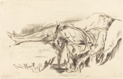 Un bambino su un divano, n.2, c. 1873-1875 da James Abbott McNeill Whistler