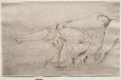 Un bambino su un divano, n. 2 da James Abbott McNeill Whistler