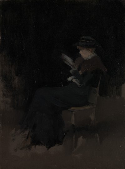 Composizione in nero: Ragazza che legge da James Abbott McNeill Whistler
