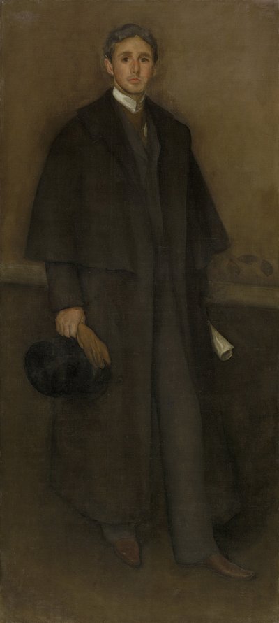 Disposizione in colore carne e marrone: Ritratto di Arthur Jerome Eddy da James Abbott McNeill Whistler
