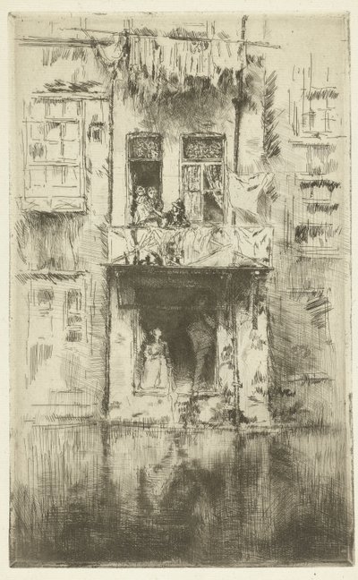 Balcone di una casa ad Amsterdam da James Abbott McNeill Whistler
