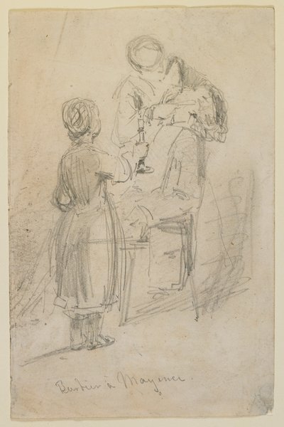 Barbiere a Magonza, 1858 da James Abbott McNeill Whistler