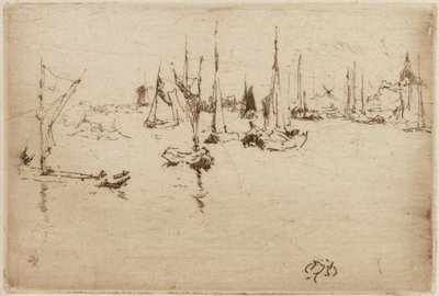 Chiatte, Dordrecht, 1884 da James Abbott McNeill Whistler