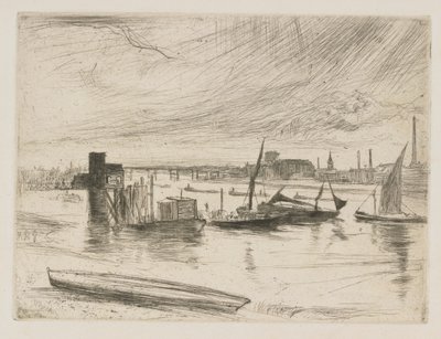 Alba a Battersea, Cadogan Pier, 1863 da James Abbott McNeill Whistler