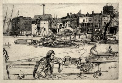 Black Lion Wharf, 1859 da James Abbott McNeill Whistler
