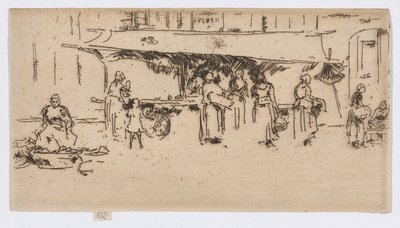 Bancarella, Piazza del Mercato, Loches da James Abbott McNeill Whistler