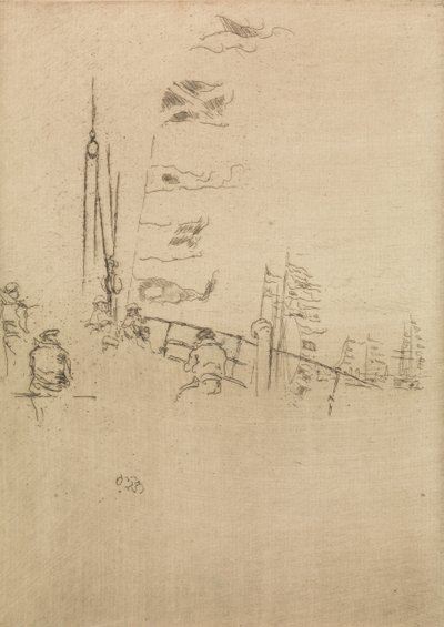 Bandiere, da una serie di dodici incisioni intitolate La Rivista Navale da James Abbott McNeill Whistler