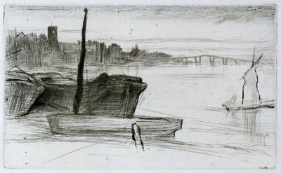 Ponte e chiesa di Chelsea da James Abbott McNeill Whistler