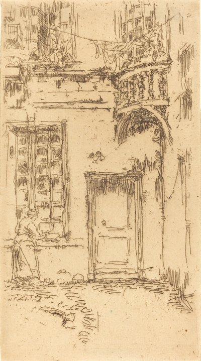 Cortile, Rue P.L. Courier da James Abbott McNeill Whistler