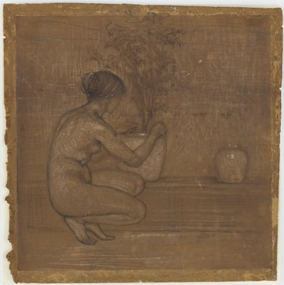 Figura accovacciata. Studio per La Sinfonia Bianca: Tre Ragazze da James Abbott McNeill Whistler