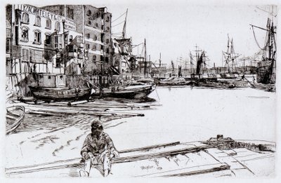 Eagle Wharf (Tyzac, Whitely e Co) da James Abbott McNeill Whistler