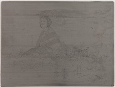 En Plein Soleil. Lastra non annullata da Dodici incisioni dalla natura Il set francese da James Abbott McNeill Whistler