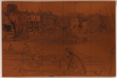 Lastra per incisione: Black Lion Wharf da James Abbott McNeill Whistler