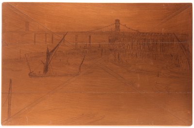 Lastra per incisione: Vecchio ponte di Hungerford da James Abbott McNeill Whistler