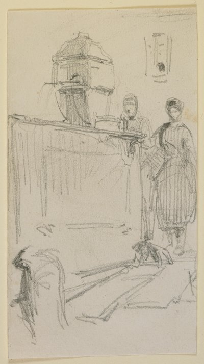 Figure vicino a una fontana, 1858 da James Abbott McNeill Whistler