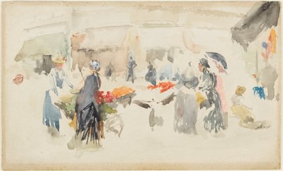 Mercato dei fiori – Dieppe da James Abbott McNeill Whistler