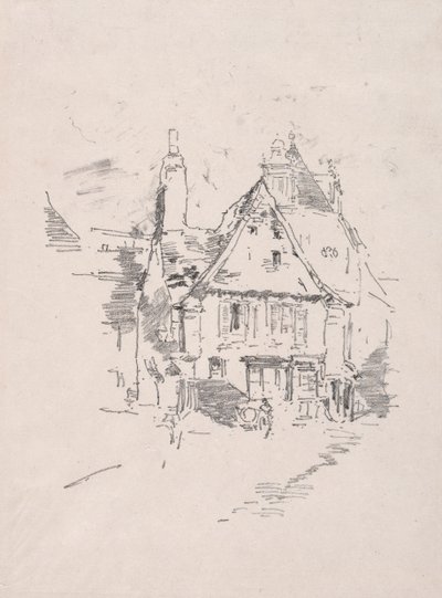 Tetti a spiovente, Vitré, 1893 da James Abbott McNeill Whistler