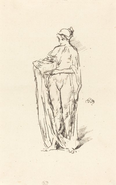 Ragazza con ciotola, 1895 da James Abbott McNeill Whistler