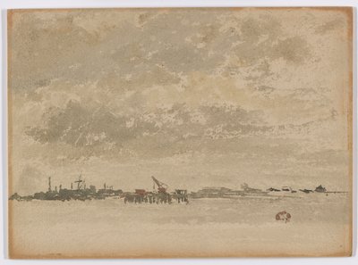 Grigio e Argento–Purfleet, 1881-1883 da James Abbott McNeill Whistler