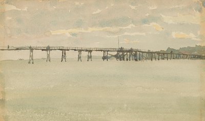 Grigio e argento - Molo, Southend, 1882-1883 da James Abbott McNeill Whistler
