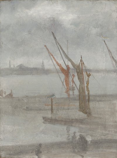 Grigio e argento: Chelsea Wharf, c. 1864-1868 da James Abbott McNeill Whistler