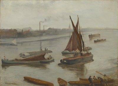 Grigio e argento: Vecchio Battersea Reach da James Abbott McNeill Whistler