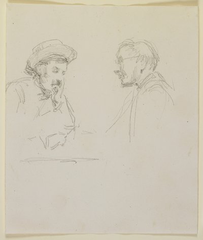 Teste di due uomini, c.1855-59 da James Abbott McNeill Whistler
