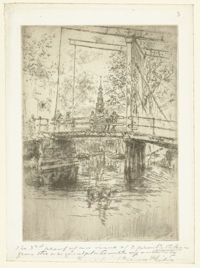 Piccolo ponte levatoio ad Amsterdam da James Abbott McNeill Whistler