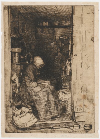 La vecchia con gli stracci da James Abbott McNeill Whistler