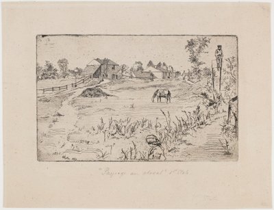 Paesaggio con cavalli, 1859 da James Abbott McNeill Whistler