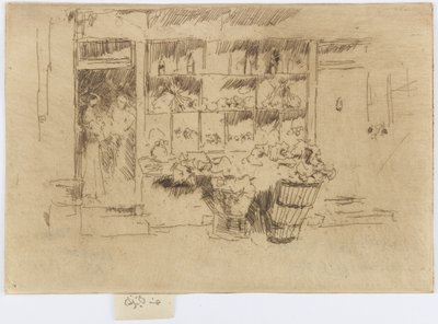 Piccolo negozio di fruttivendolo, Chelsea, c.1884-86 da James Abbott McNeill Whistler
