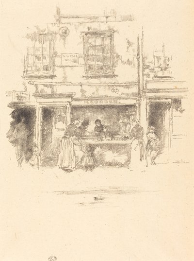 Negozio di Pesce di Maunder, Chelsea, 1890 da James Abbott McNeill Whistler