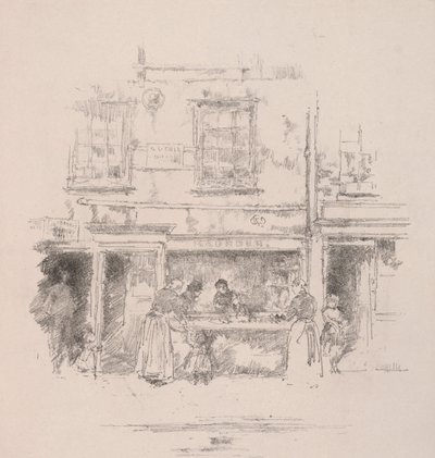 Negozio di pesce Maunders, Chelsea, 1890 da James Abbott McNeill Whistler