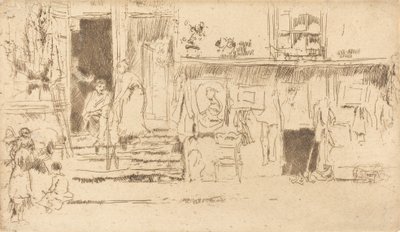Negozio di vestiti usati, No.II, c. 1884-1886 da James Abbott McNeill Whistler