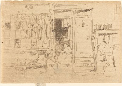 Negozio di vestiti usati, No.I, c. 1884-1886 da James Abbott McNeill Whistler