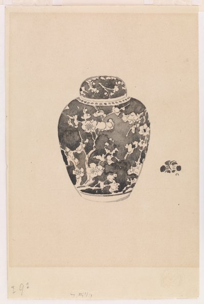 Vaso di zenzero oviforme con coperchio a campana, 1878 da James Abbott McNeill Whistler