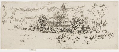 Pantheon, Giardini del Lussemburgo, c.1892-93 da James Abbott McNeill Whistler