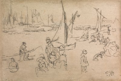 Bambini di Portsmouth, da una serie di dodici incisioni intitolate La Rivista Navale da James Abbott McNeill Whistler